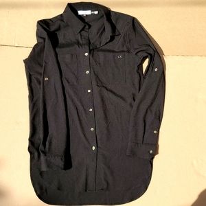 Calvin Klein flowy button down dress shirt / blouse